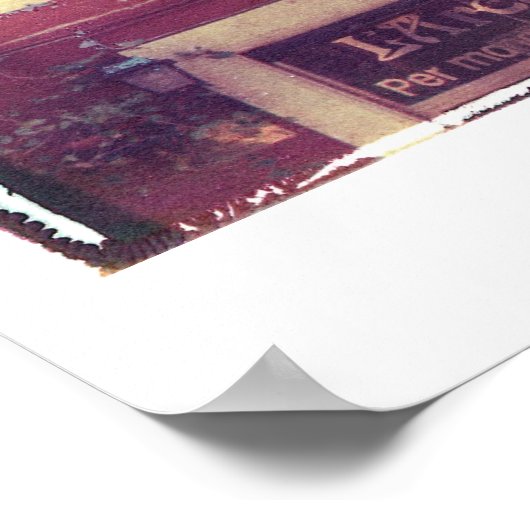 Rom-Fenster mit Geranien Poster (Ecke)