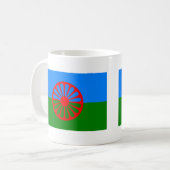 Rom-Flagge (Romani Flagge) Kaffeetasse (Vorderseite Links)