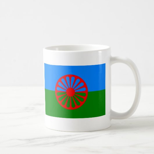 Rom-Flagge (Romani Flagge) Kaffeetasse (Rechts)