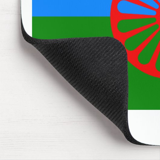 Rom-Flagge (Romani Flagge) Mousepad (Ecke)