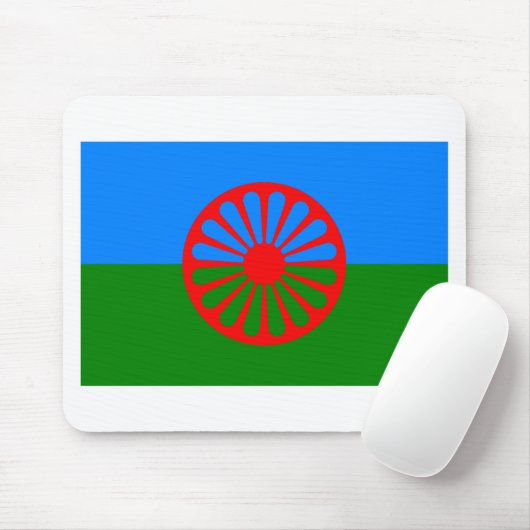 Rom-Flagge (Romani Flagge) Mousepad (Mit Mouse)
