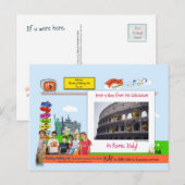 Rom! Flüchtige Blick-a-Boo aus dem Kolosseum! Postkarte (Vorne/Hinten)