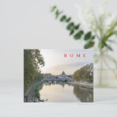Rom Fluss Tiber Blick Postkarte (Stehend Vorderseite)