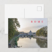 Rom Fluss Tiber Blick Postkarte (Vorne/Hinten)