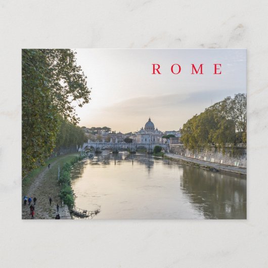Rom Fluss Tiber Blick Postkarte (Vorderseite)
