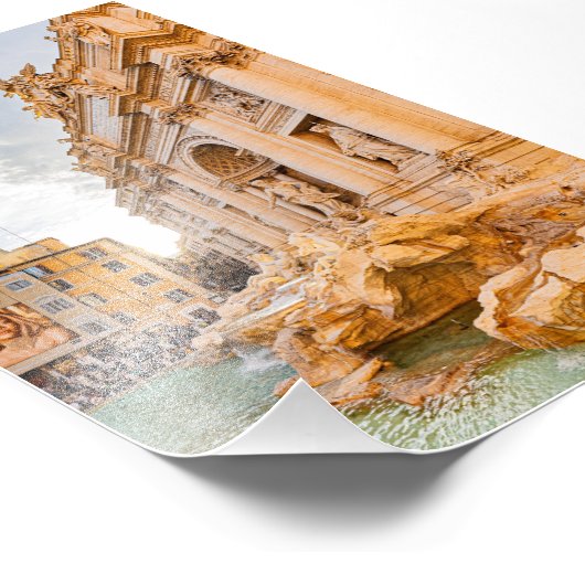 Rom Fontaine de Trevi Fotodruck (Ecke)