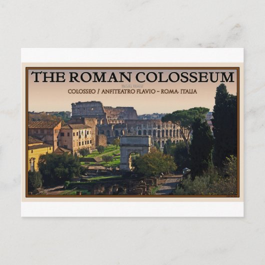 Rom - Forum Romanum und Kolosseum Postkarte (Vorderseite)