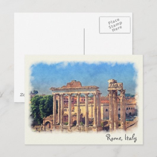 Rom Forum Ruinen Postkarte (Vorne/Hinten)