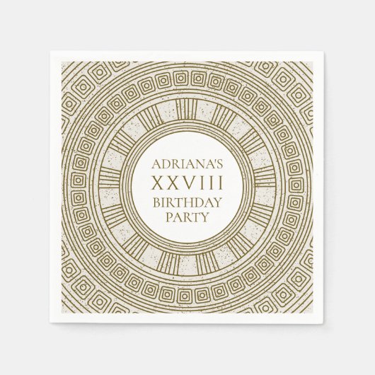 Rom Geburtstagsparty mit Steinelementen Serviette (Vorderseite)