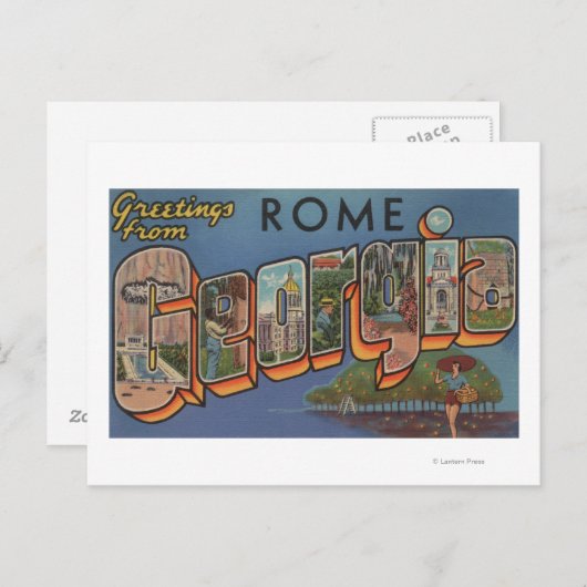 Rom, GeorgienGroße BriefszenenRom, GA Postkarte (Vorne/Hinten)