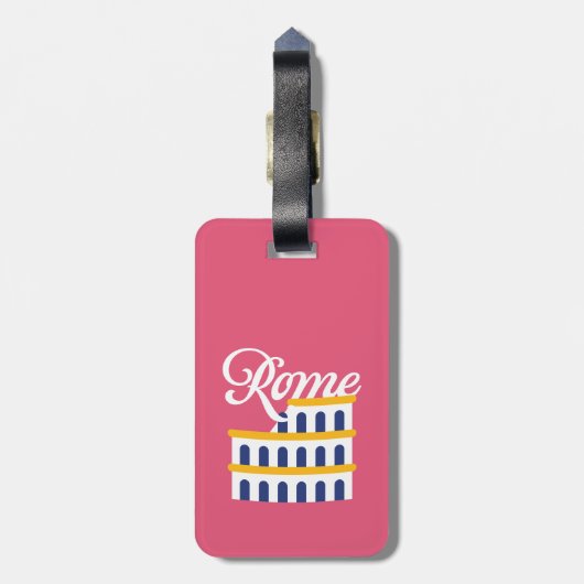 Rom-Gepäckmarke Gepäckanhänger (Rückseite vertikal)