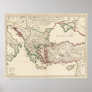 Rom, Griechenland, die Türkei Poster