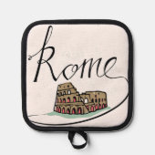 Rom Handschrift Design Topflappen (Vorderseite)