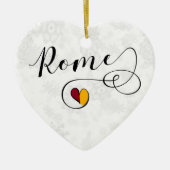 Rom-Herz, Weihnachtsbaum-Verzierung, Italien Keramikornament (Vorne)
