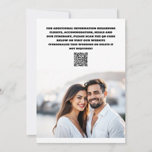 Rom Hochzeit speichern das Datum moderne Aquarellf Save The Date (Rückseite)