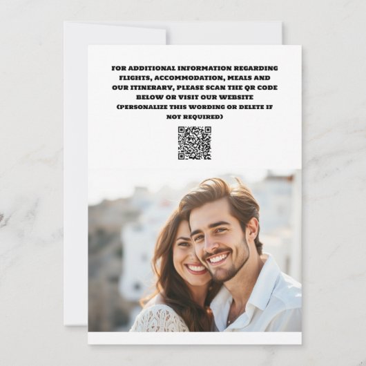 Rom Hochzeit speichern Sie das Datum trevi Brunnen Save The Date (Rückseite)