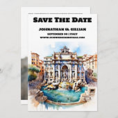 Rom Hochzeit speichern Sie das Datum trevi Brunnen Save The Date (Vorne/Hinten)