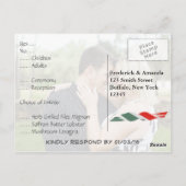 Rom Hochzeitsfeier RSVP Einladung mit Foto Postkarte (Rückseite)