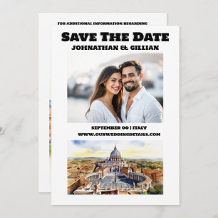 Rom Hochzeitswasserattraktionen Foto Save The Date