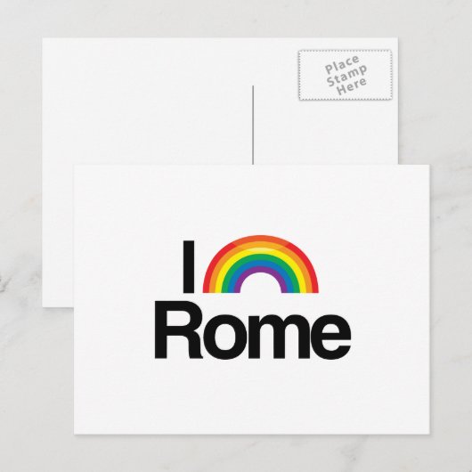 ROM - I LIEBE PRIDE -.pnng Postkarte (Vorne/Hinten)