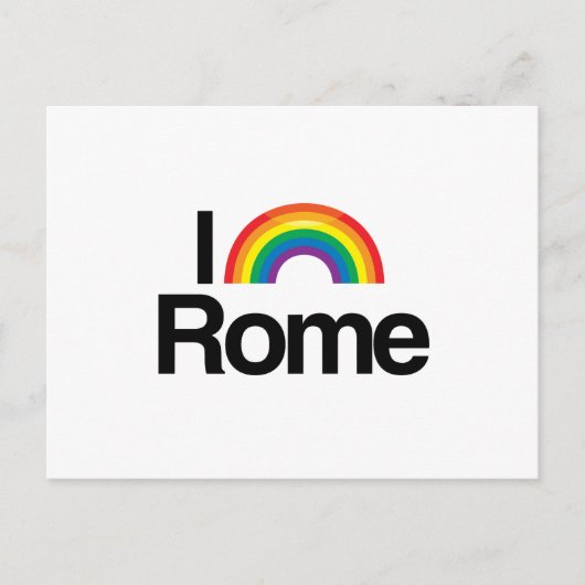 ROM - I LIEBE PRIDE -.pnng Postkarte (Vorderseite)