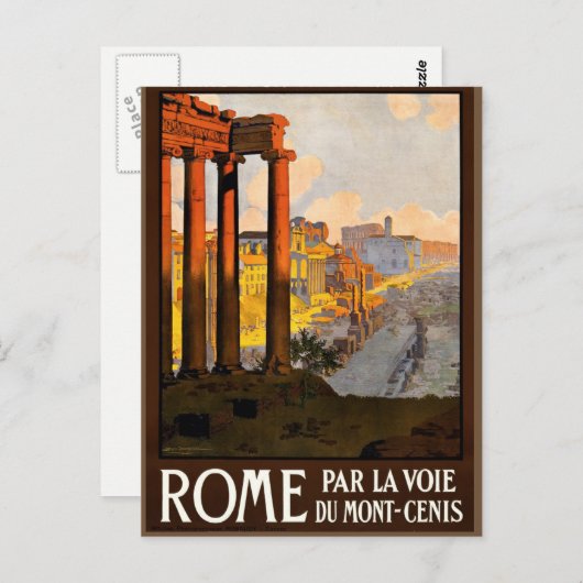 Rom im Vintagen Stil - Italien - Postkarte (Vorne/Hinten)