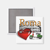 Rom in my Heart Magnet (Vorderseite/Rückseite)