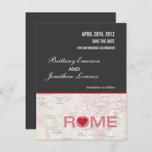 Rom - Italien Ankündigung Datum freihalten (Vorne/Hinten)