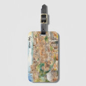 Rom Italien Aquarellmalerei Panoramaaussicht Gepäckanhänger (Vorderseite Vertikal)