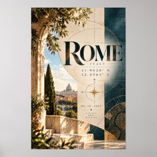 Rom Italien Architektur Collage Luxus Reise Wand Poster
