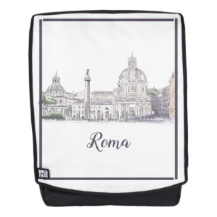 Rom - Italien Architektur des antiken Stadtzentrum Rucksack