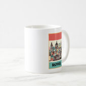 Rom Italien Art Deco Kaffeetasse (VorderseiteRechts)