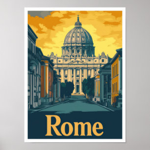Rom Italien Art Vintage Reise Poster