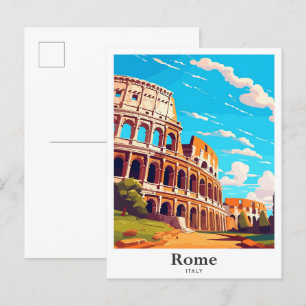 Rom Italien Art Vintage Reise Postkarte