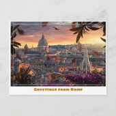 Rom Italien bei Sonnenuntergang Postkarte (Vorderseite)
