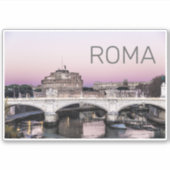 Rom Italien Castel Sant'Angelo Bridge Aufkleber (Vorderseite)