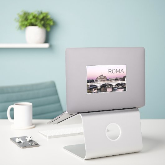 Rom Italien Castel Sant'Angelo Bridge Aufkleber (Laptop auf Schreibtisch)