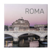 Rom Italien Castel Sant'Angelo Bridge Fliese (Vorderseite)