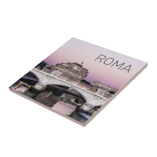 Rom Italien Castel Sant'Angelo Bridge Fliese (Seite)