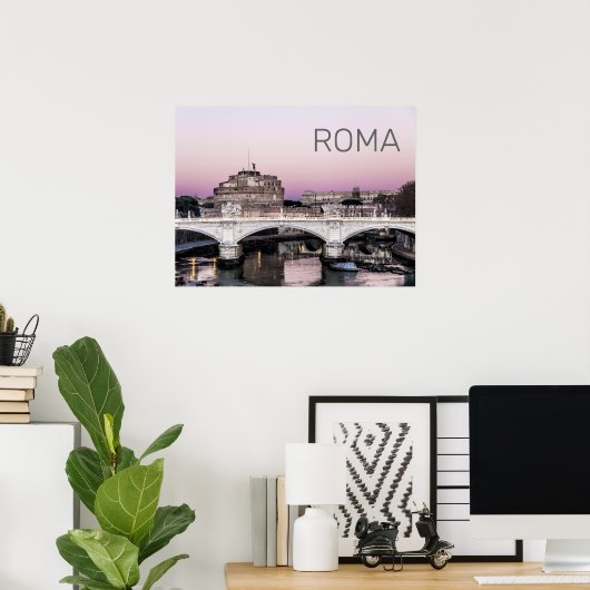 Rom Italien Castel Sant'Angelo Bridge Poster (Heimbüro)