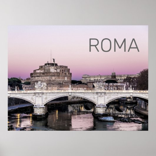 Rom Italien Castel Sant'Angelo Bridge Poster (Vorne)