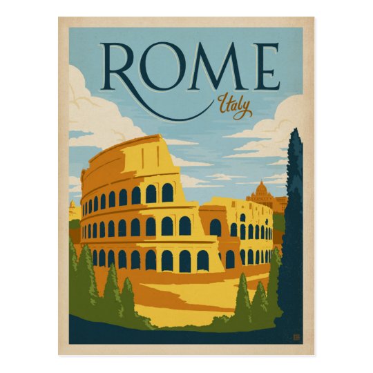 Rom Italien Colosseum Postkarte Zazzle De