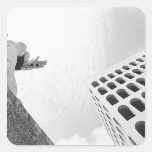 Rom Italien, EUR Palazzo del Lavoro 2 Quadratischer Aufkleber