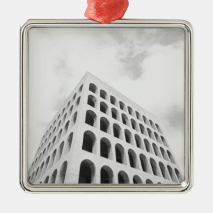 Rom Italien, EUR Palazzo del Lavoro Silbernes Ornament