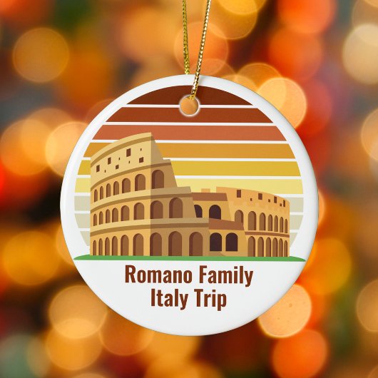 Rom Italien Familienreise Kolosseum Sunset Custom Keramik Ornament