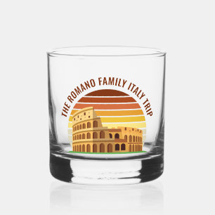 Rom Italien Familienreise Kolosseum Sunset Custom Whiskyglas