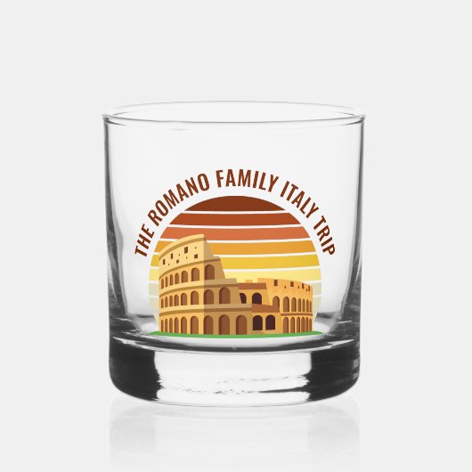 Rom Italien Familienreise Kolosseum Sunset Custom Whiskyglas (Vorderseite)