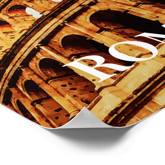 Rom, Italien Illustration Poster (Ecke)