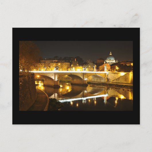 Rom, Italien in der Nacht Postkarte (Vorderseite)