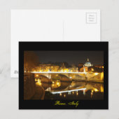 Rom, Italien in der Nacht Postkarte (Vorne/Hinten)